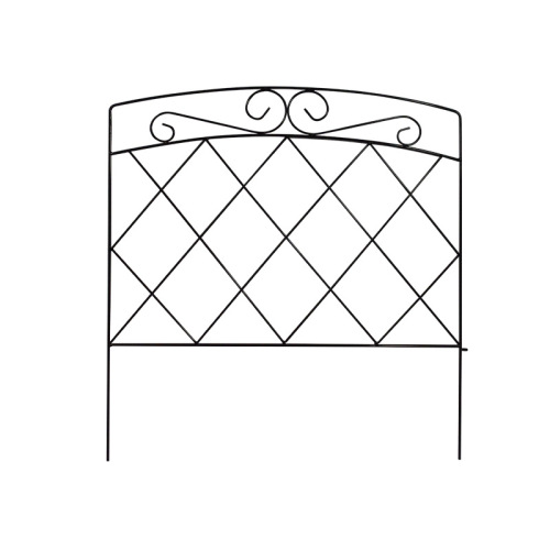Wrought iron fence climbing rose trellis clematis rose support rod courtyard garden planting outdoor gardening fence