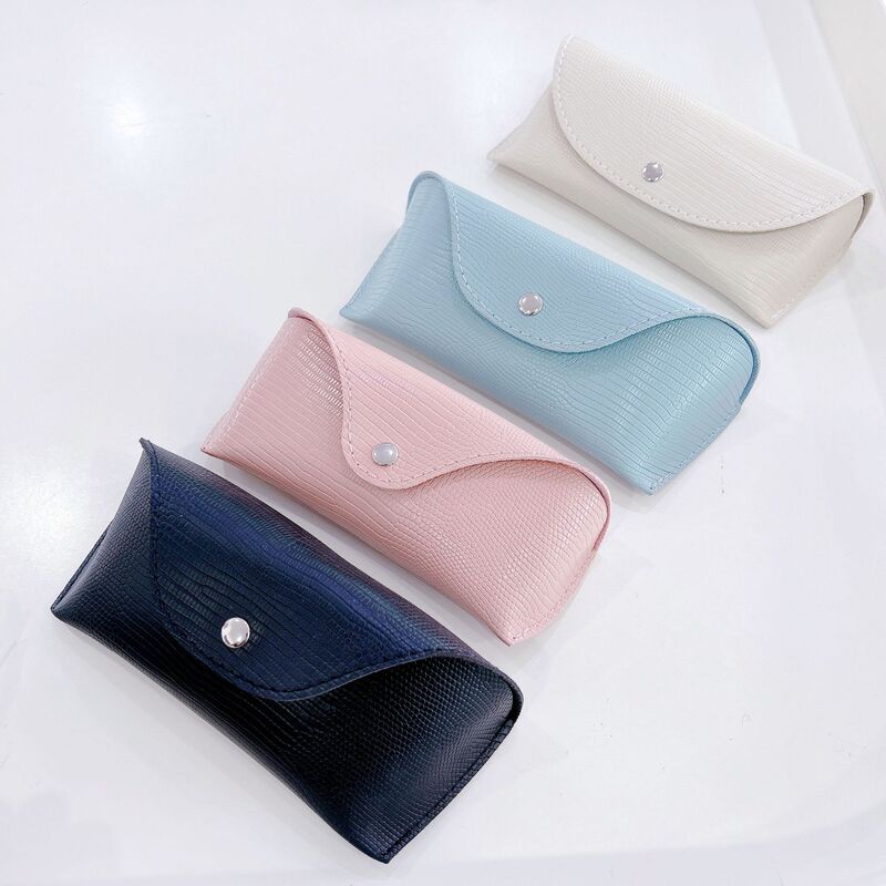 New Macaron Color Crocodile Pattern Glasses Case Leather Soft Bag Sunglasses Case Portable Sunglasses Leather Case