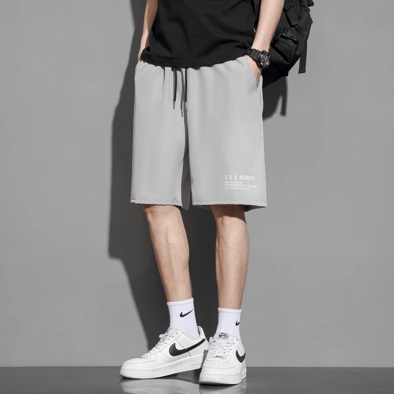 Shorts Men's Summer Ice Silk Cool Outer Wear Pants Trendy Brand Quick-drying Loose Basketball Pants Men's Casual Sports Pants