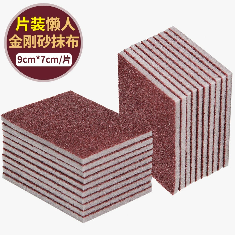 Кухонная губка-скраб(Vajrayana), абразивныйDiamond слой, тяжелый вариант 7×7–10.5×7.5×2.5 см