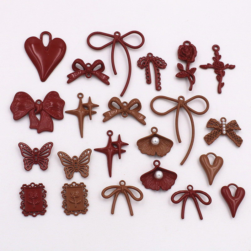 Alloy Ankora Red Series Pendant DIY Hand Earrings Mobile Phone Chain Necklace Pendant Jewelry Accessories Material Alloy Ankora Red Series Pendant DIY Hand Earrings Mobile Phone Chain Necklace Pendant Jewelry Accessories Material