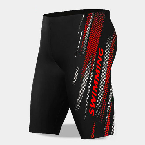 Hurun swimming trunks men's boxer swimming trunks swimsuit five-point adult hot spring loose beach swimwear seaside equipment