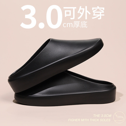 Men's Summer Outdoor Wear Suede-Feel Cap Toe Slippers with Non-Slip and Wear-Resistant Sports Beach Hole Sandals with Thick Soles