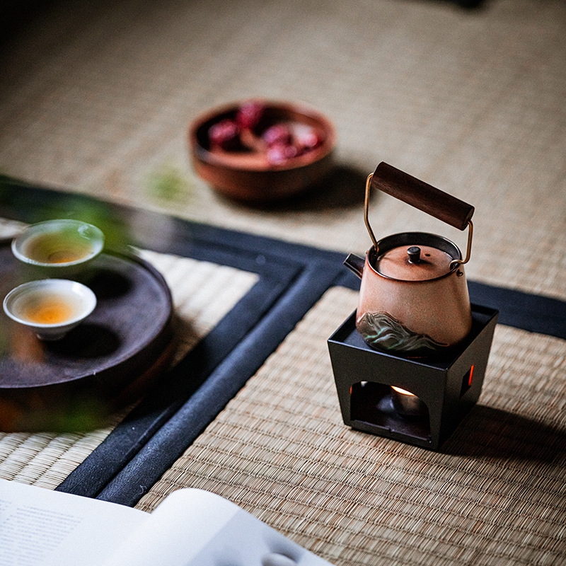 优茶道 铁艺温茶器温酒煮茶器蜡烛台酒精灯架底座家用保温小茶炉