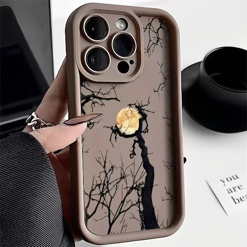 Madera muerta en primavera para iPhone 16pro funda para teléfono móvil Apple 15/14 transfronterizo 13promax nuevo 12 Europa y América