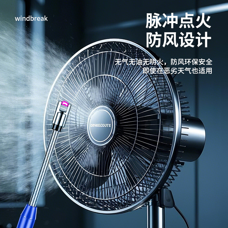 Ventas transfronterizas calientes tipo-C interfaz encendedor de cocina encendedor a prueba de viento arco encendedor de pulso pistola de encendido ignición varilla de encendido