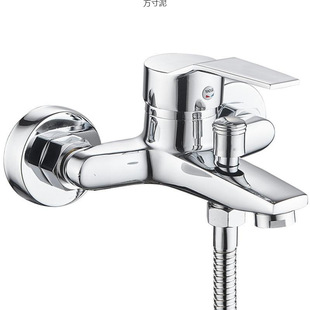 Water Mixing Valve Hot and Cold Faucet Copper Bathroom Bath Shower Head Water Heater Triple Bathtub Double Shower Head Wholesale