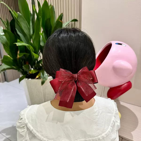 High-end Flower Net Bag, Professional Nurse Hair Net, Work Plate, Hair Headdress, Stewardess Work Bank Plate