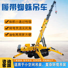 蜘蛛吊可进电梯作业吊车油电两用自行走橡胶履带遥控 蜘蛛吊机
