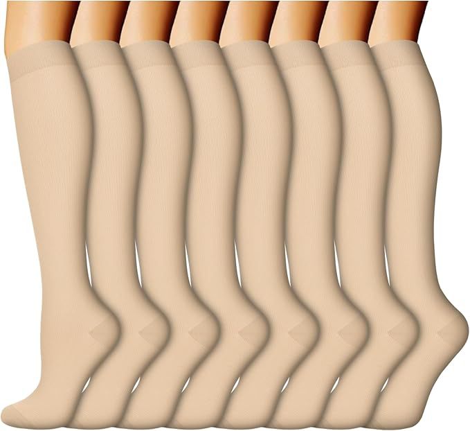 Calcetines de compresión transfronterizos Calcetines de pantorrilla Calcetines elásticos Deportes Ciclismo Correr Calcetines de yoga Calcetines de compresión de tubo largo para hombre Spot para mujer