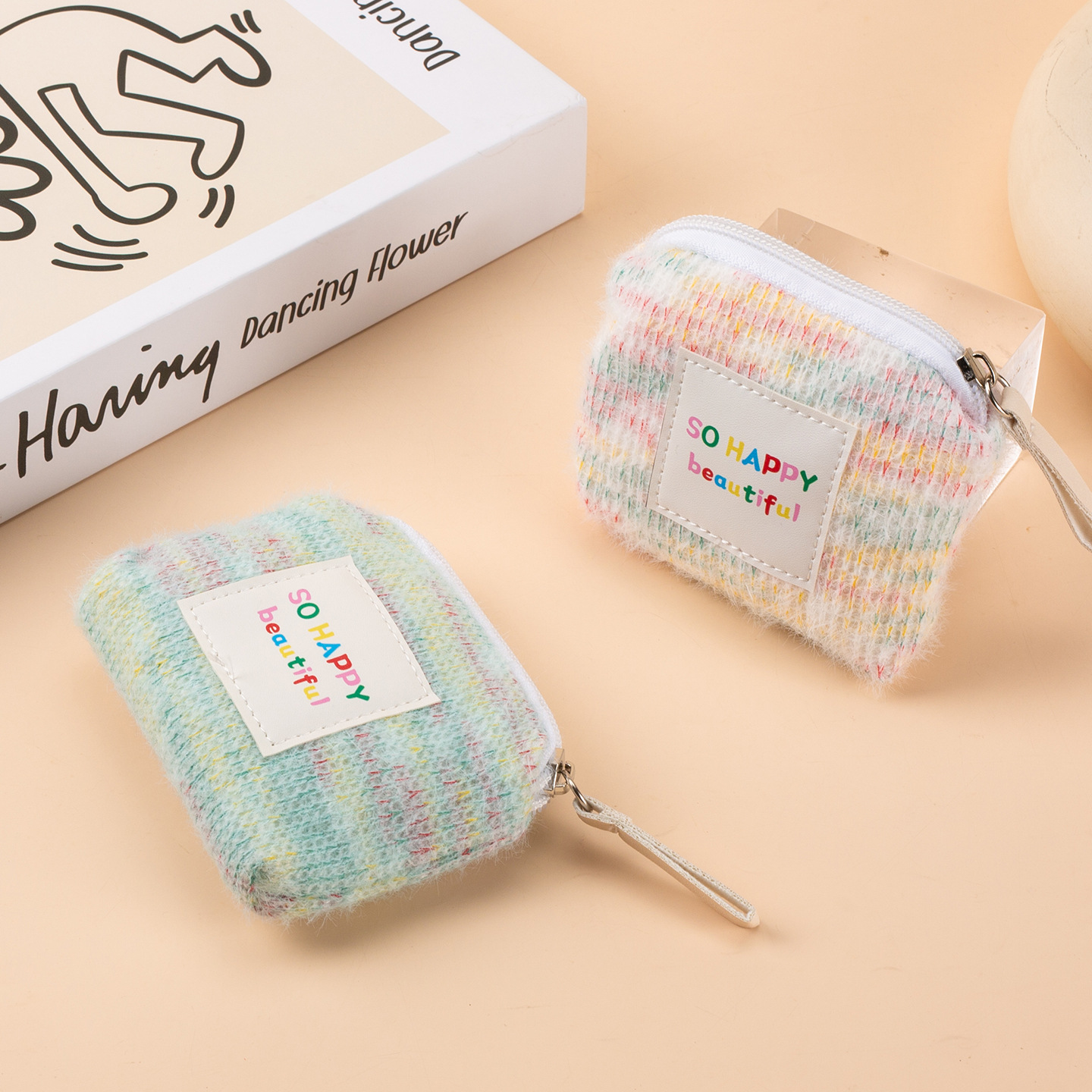 Xiaoxiangfeng creativo lindo portátil adecuado inalámbrico auriculares bluetooth cubierta protectora bolsa de tela suave bolsa de peluche bolsa de lápiz labial bolsa de almacenamiento