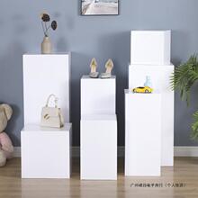 木质烤漆白色展台设计商业会展精品展柜展示台商用女装店桌子