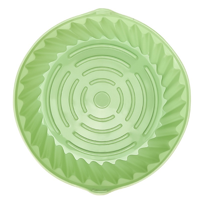 Freidora de aire bandeja de hornear de silicona molde de pastel redondo bandeja de hornear cuadrada almohadilla de aislamiento térmico filtro de aceite plegable fácil de limpiar