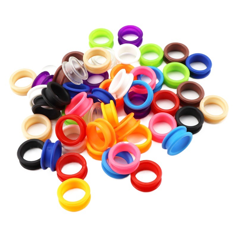 Matte high-grade hair clippers pet scissors professional finger ring color silicone finger ring 14 color optional