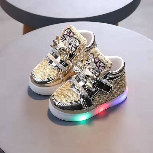 Spring/Summer 2025: Girls' Princess Shoes with Rhinestones, Breathable & Glowing; Kids' Shoes – Sports and Casual Styles