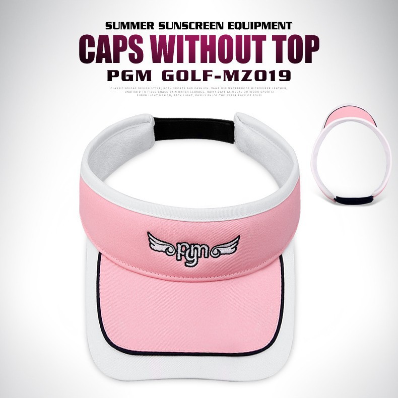 Mũ golf nữ không vành thoáng khí chống nắng mùa hè — MZ019PGM mũ không đỉnh Trắng Đỏ Xanh Navy, MZ019PGM không mũ trắng Bột