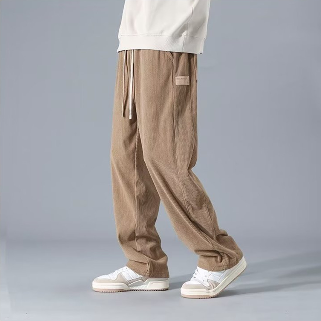thumbnail for Spring and Autumn 2023 Corduroy Pants Men\&#039;s Sports Casual Pants Fashion Brand Handsome Wide Leg Loose Straight Pants