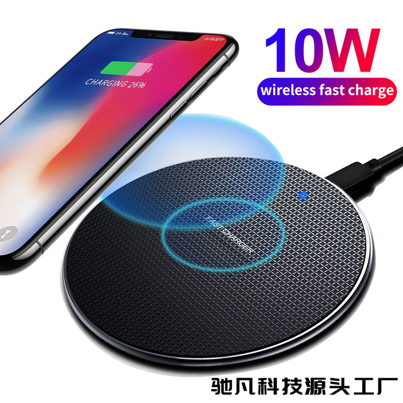 Ultra-thin aluminum alloy K8 wireless fast charging 15W mobile phone universal wireless charger desktop wireless charging stand