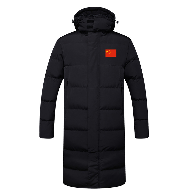 2021 invierno deportes al aire libre abajo abrigo de algodón forrado de lana extendida de entrenamiento deportivo para hombres y mujeres cálido abrigo de algodón sobre la rodilla