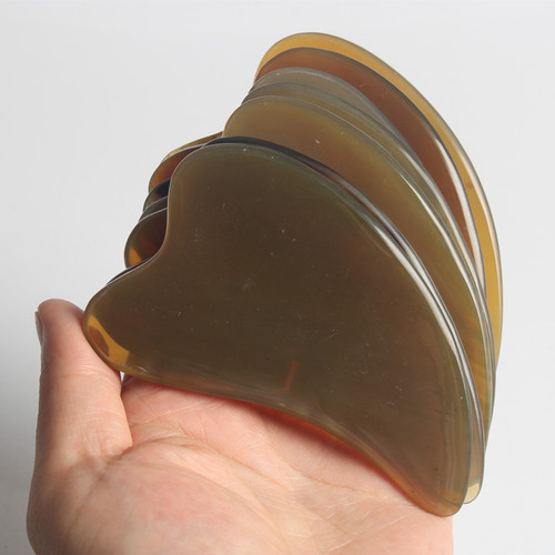 Natural horn scraping board, thickened dolphin piece, facial beauty device, massage acupoint dilator stick, manufacturer wholesale