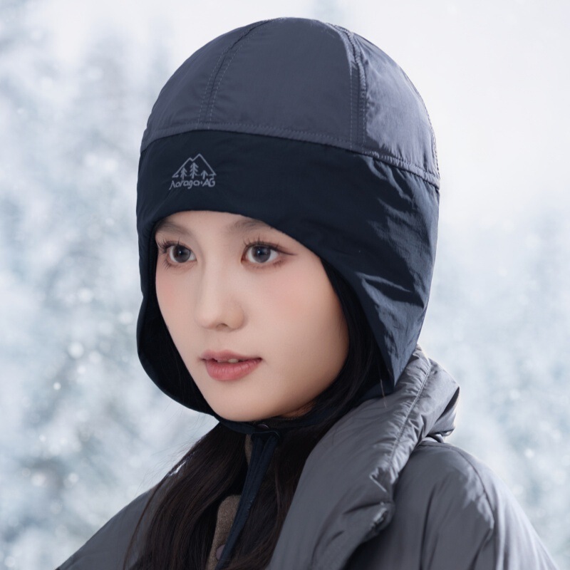 女冬季头盔内胆帽防寒保暖护耳帽户外骑行电动车套头帽东北滑雪帽|undefined