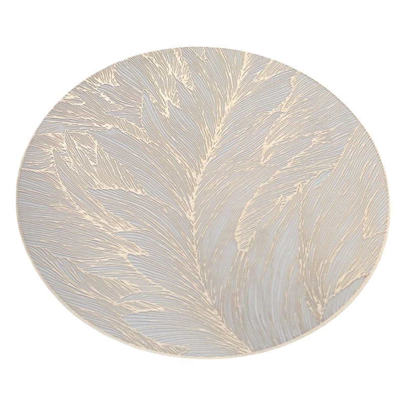 Nueva estera de mesa de PVC simple luz de lujo placemat PVC redondo impermeable anti-scald aislamiento estera de mesa fábrica al por mayor