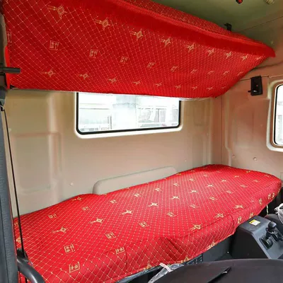 N7Gn5W Four-Season Seat Cushion, Modelə uyğun (Original) oturacaq örtükləri - cotton-and-linen-fabric-upper-and-lower-bunk-cover-red-howo-tx340350-mixer-truck