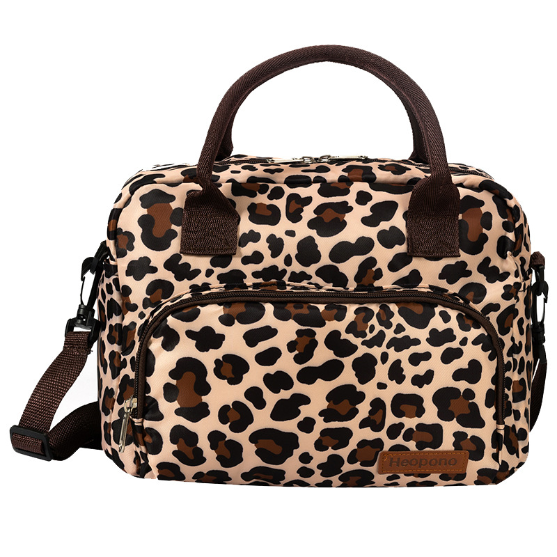 便携手提豹纹保温袋