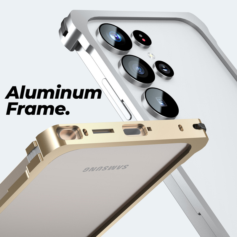 Samsung Galaxy S25Ultra 携帯電話ケースつや消し超薄型落下防止冷却ケース金属フレーム保護カバー|undefined