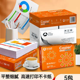 亚太森博a4打印纸  复印纸 a4白纸70g整箱5包2500张 学习办公用纸