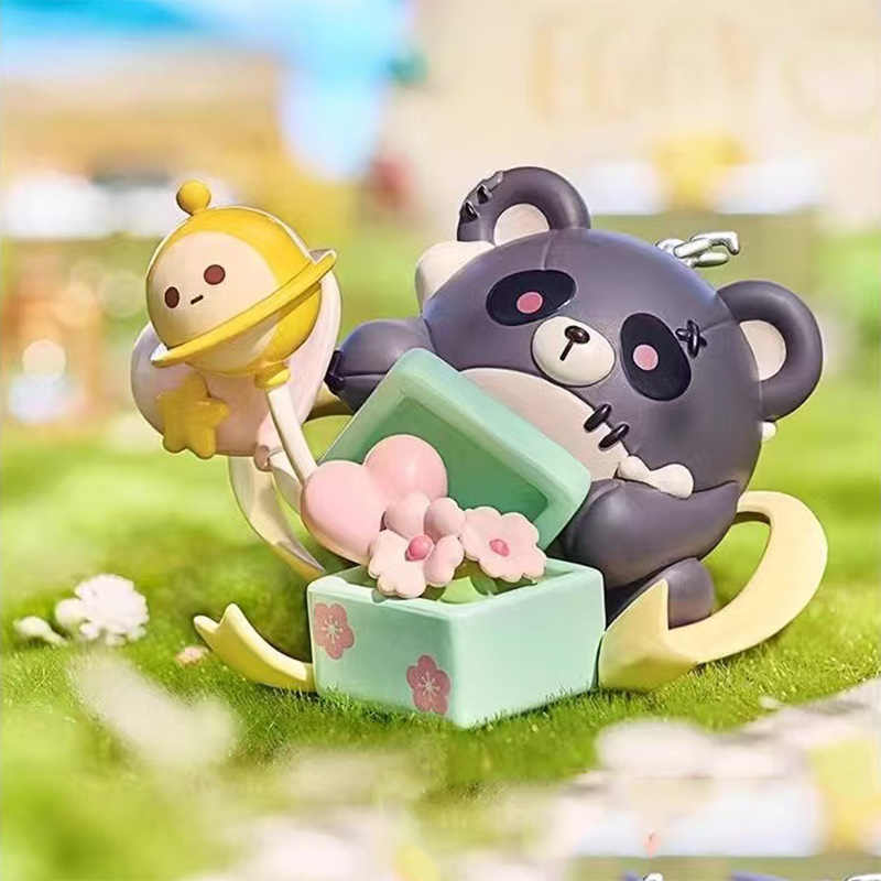 エッグボーイパーティー一緒にピクニックシリーズフィギュアブラインドボックス人気の子供のおもちゃフィギュア人形デスクトップ装飾品|undefined