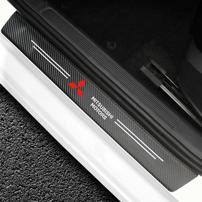 fiber leather welcome pedal anti-step — Other Automotive Interior Supplies - mitsubishi-carbon-fiber-leather-threshold-strips-4-pack
