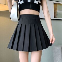 女性の夏の白いスカートは日本のハイウエストで痩せています。秋冬の新型jk格子の大きいサイズのa字のスカートです。