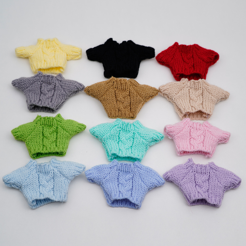 热销批发10cm掌门狗衣服玩具公仔毛衣玩偶8分bjd娃娃的配件定制