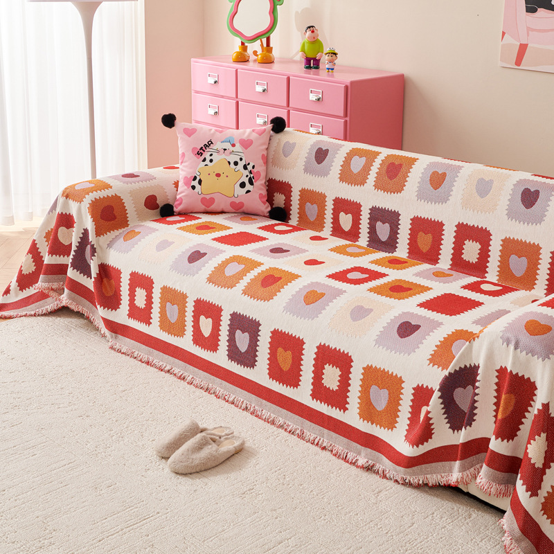 Moderno simple cubierta de sofá cuatro estaciones universal todo incluido toallas de sofá antideslizante insins amor sofá cubierta