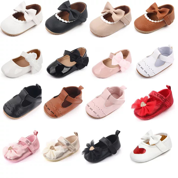 Baby Girl Toddler Shoes Amazon Explosions Spring and Autumn Baby Girl Non-slip Soft Bottom Baby Shoes Bow Baby