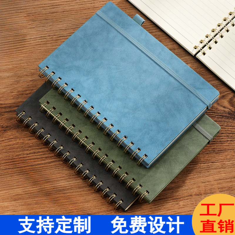 Cuaderno de bobina de negocios personalizado logotipo imprimible simplista cuaderno de bobina cuaderno de notas a5 subcuaderno mayorista