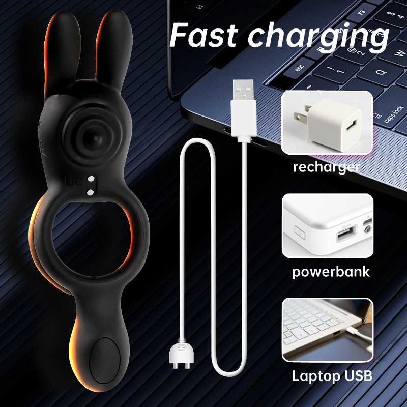 Qiaran Shuanghuan Lock Precision Vibration Rabbit Ear Massager Wireless Remote Control Maschio Femmina Condiviso Coppia Prodotti Sessuali per Adulti_voghion.com