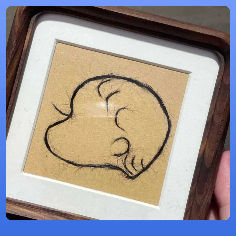 ✅ Little Red Book's Same Style Solid Wood Photo Frame for Infants and Young Children's Fetal Hair Souvenirs, Homemade Baby Umbilical Cord Base Draft Picture Frame