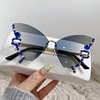 Geometric fashionable sunglasses, 2023 collection, European style, internet celebrity