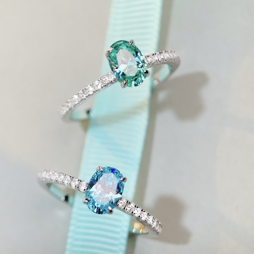 Retro Oval Sterling Silver Inlay Zircon Rings 1 Piece