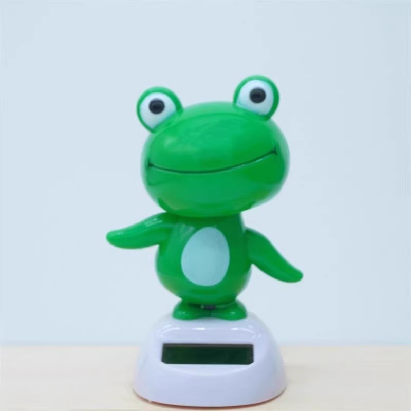 Car Solar Frog Ornaments Cartoon Doll Car Ornaments Car Roof Car Tail Trunk Interior Decoration Supplies