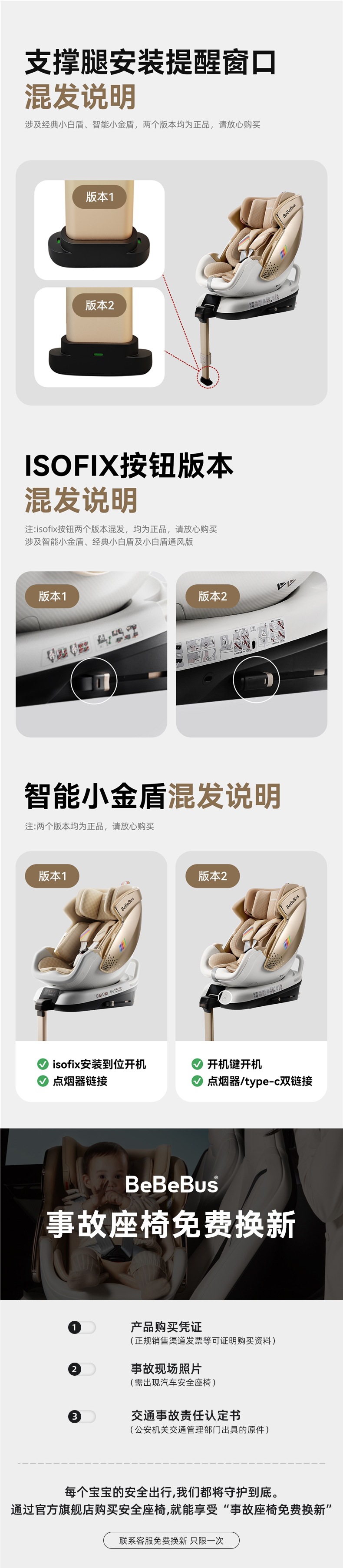 Bebebus Safety Seat Newborn Baby Space Capsule Kidsren 0-7 Years Old Baby Reclining Car Smart Ventilation