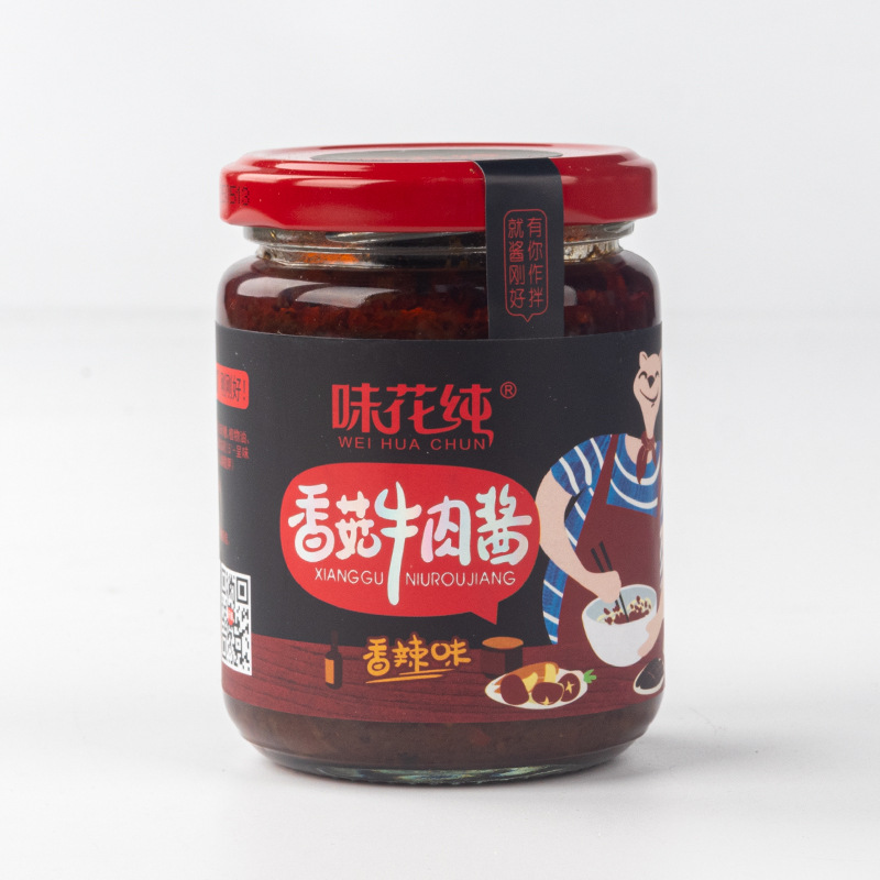 味花纯香菇酱代发下饭酱拌面批发原味拌面酱香辣酱工厂直发