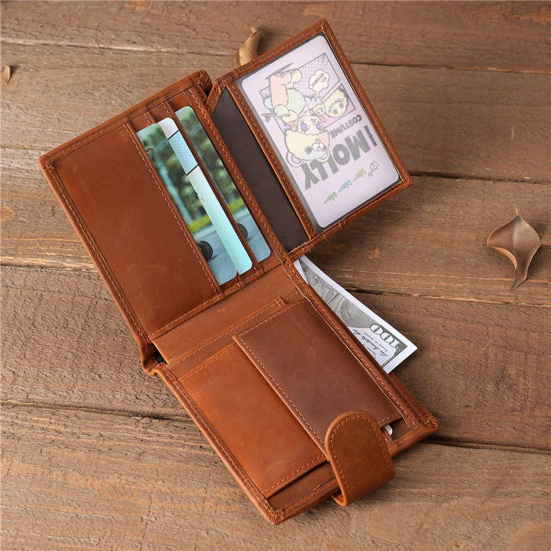 1126 Genuine Leather Men's Wallet Wallet Short Top Layer Cowhide Multi-Card Bit 2 Fold Men's Wallet Coin Purse Button 1126 Genuine Leather Men's Wallet Wallet Short Top Layer Cowhide Multi-Card Bit 2 Fold Men's Wallet Coin Purse Button
