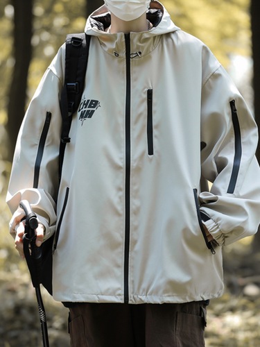 American functional combat jacket for men, spring and autumn outdoor loose couple coat, trendy brand versatile casual windproof jacket