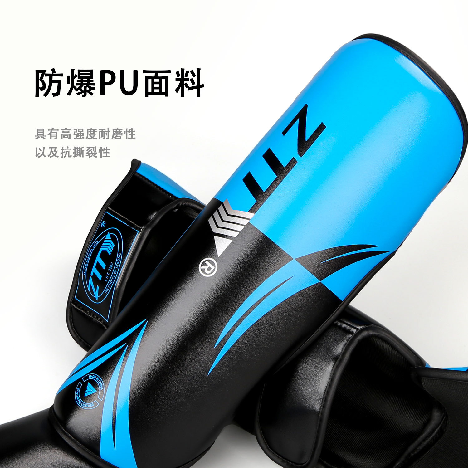 Protector de espinilla ZTTY para boxeo, entrenamiento, Muay Thai y Sanda, con protección para el empeine, al por mayor para fabricantes.