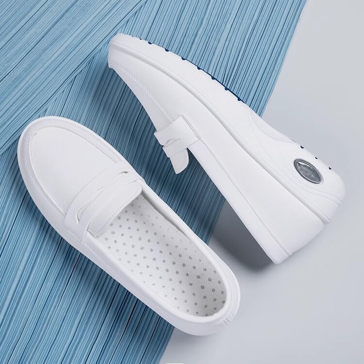 Nurse Shoes for Women, Soft Soles, Breathable, Non-Tiring, One-Legged Shoes, White Shoes, Autum Medical Shoes, White Shoes