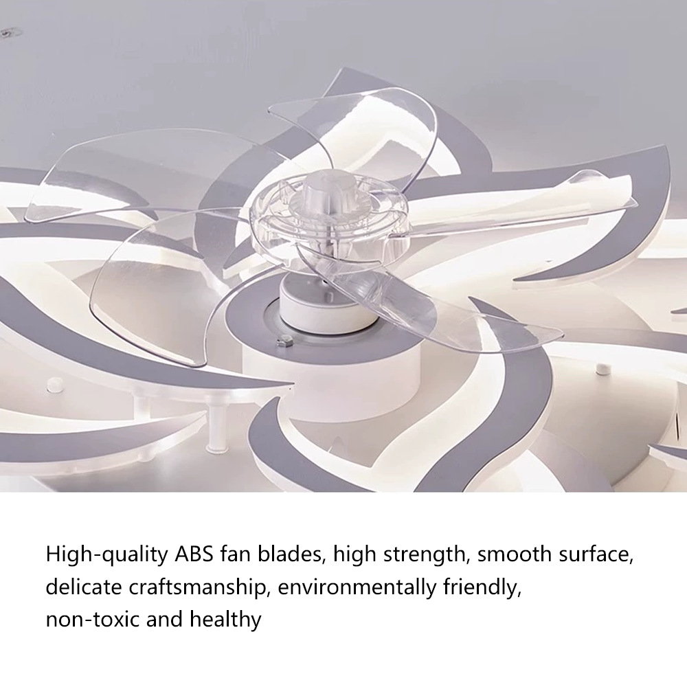 Nuevo ventilador de techo del dormitorio del norte de Europa creativo para el hogar moderno comedor sala de estar 85 - 265v ventilador de luz image 4