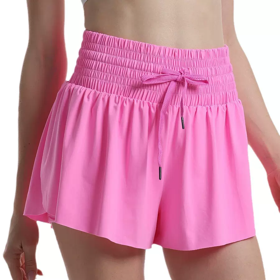 2合1亚马逊爆款运动网球裙女防走光高腰短裙瑜伽健身跑步裙